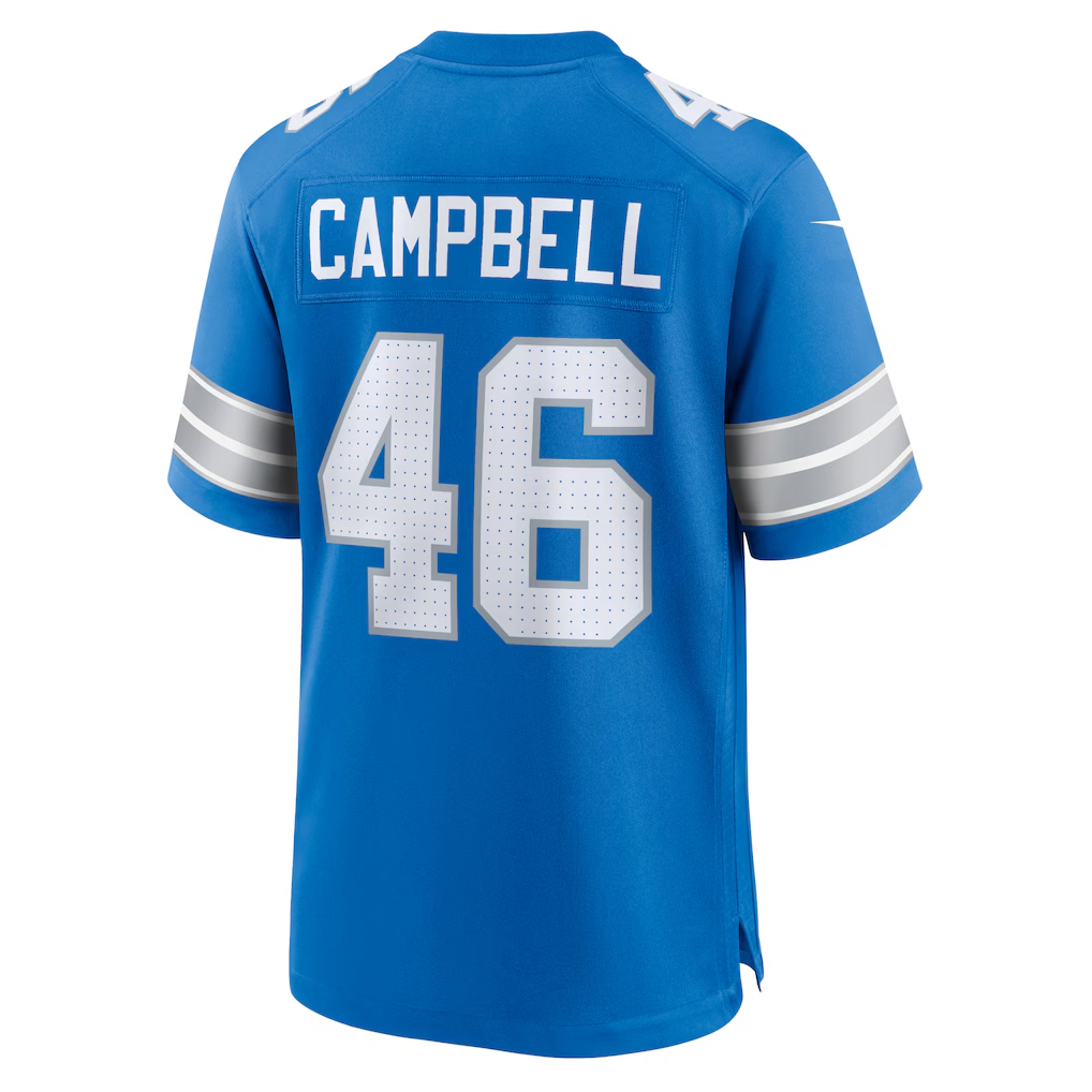 harde D.Lions #46 Jack Campbell Blue Game Stitched Jersey