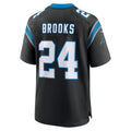 harde C.Panthers #24 Jonathon Brooks Black Game Jersey