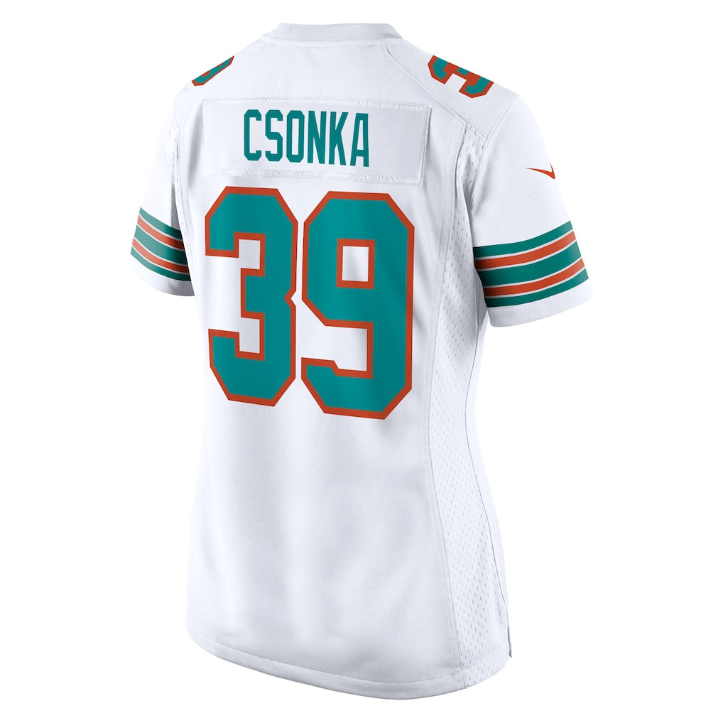 harde M.Dolphins #39 Larry Csonka White Retired Player Jersey