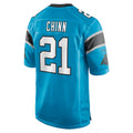 harde C.Panthers #21 Jeremy Chinn Blue Game Jersey