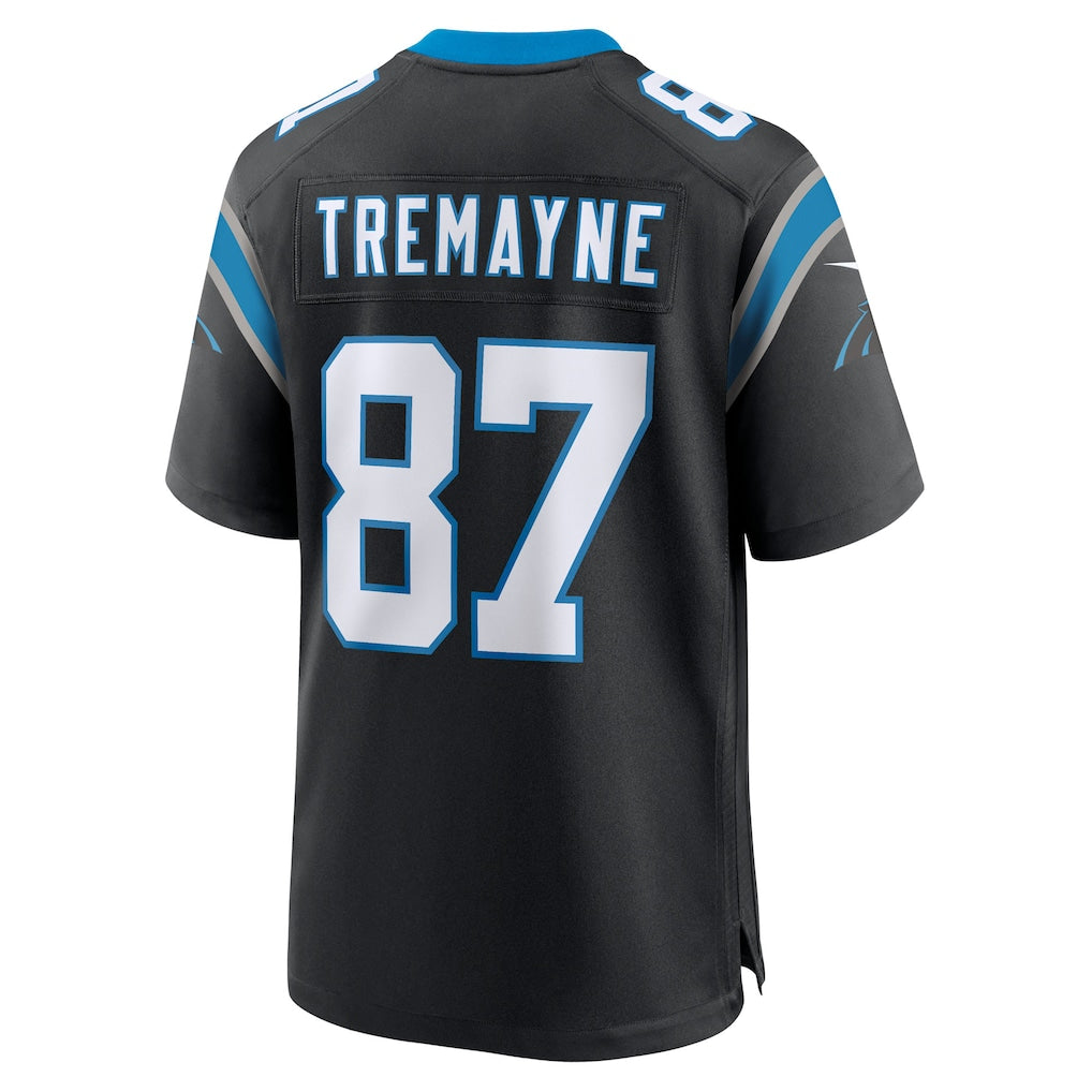 harde C.Panthers #87 Brycen Tremayne Black Team Game Jersey